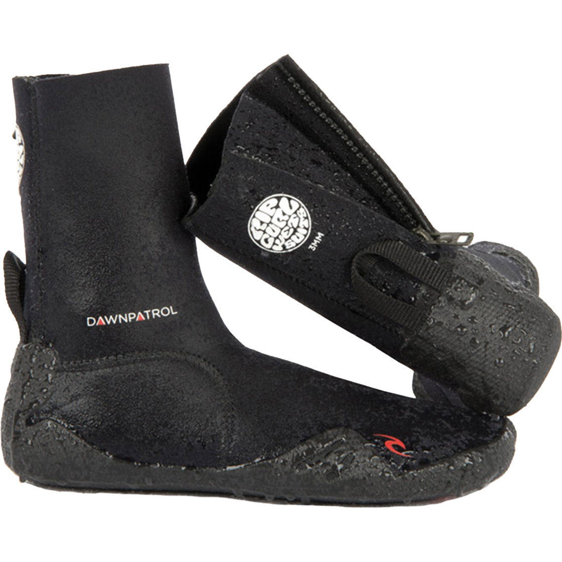 2026 Rip Curl Junior Dawn Patrol 3mm Round Toe Zip Wetsuit Boots WBO1AJ - Black